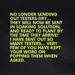 No longer sending out testers dry, they will now be sent in soaking solution, and ready to pla...png