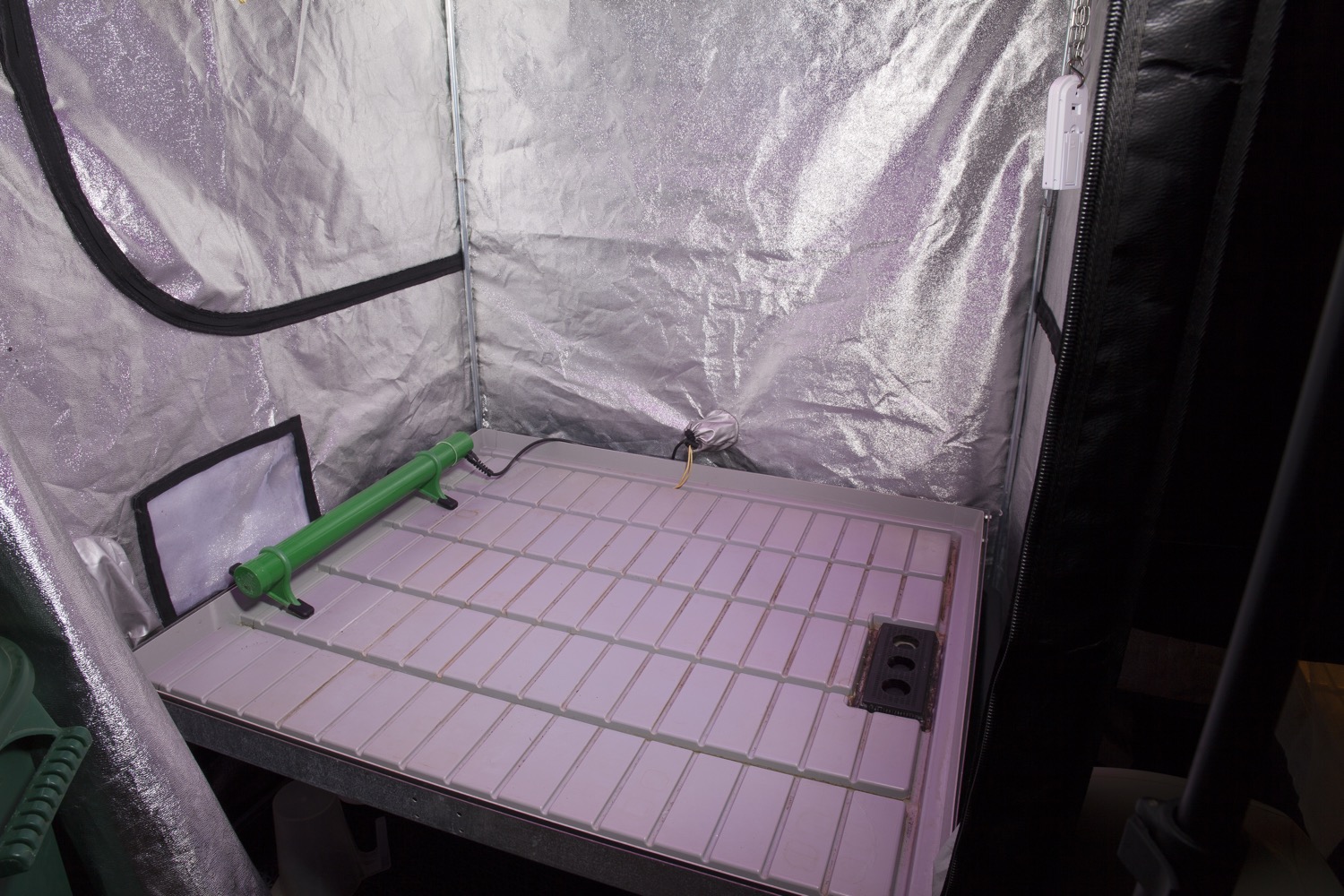 This grow tent is ready to be thoroughly cleaned