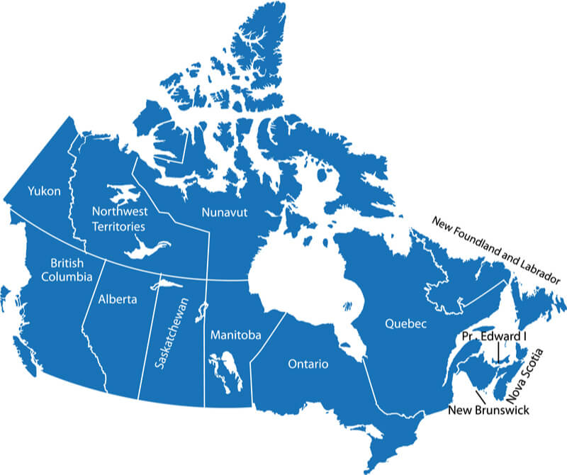 A Blue Map of Canada